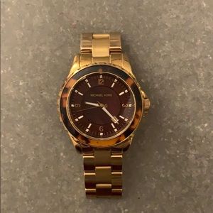 Michael Kors Tortoise Gold Watch